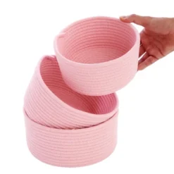 Farmlyn Creek 3-Pack Cotton Woven Baskets For Storage, Pink Rope Montessori Organizer Set For Storing Supplies ( 3 Sizes In Small, Medium And Large) 12 Farmlyn Creek 3-Pack Cotton Woven Baskets For Storage, Pink Rope Montessori Organizer Set For Storing Supplies ( 3 Sizes In Small, Medium And Large) -IRIS Storage Deals Store GUEST aa2a1b79 caae 47c9 b1c5 654bbe3d4967