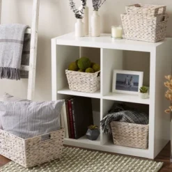 Design Imports Set Of 5 White Wash Hyacinth Baskets -IRIS Storage Deals Store GUEST ab58cc43 cf1d 48df b6e7 07160496e829