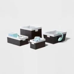 16" X 9" X 6" Lined Woven Media Bin Black - Brightroom™ -IRIS Storage Deals Store GUEST ac4ff65f f7b2 48fa aa42 7459f63d7c52