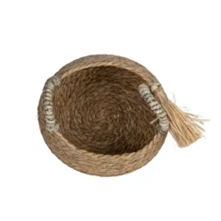 Brown Basket Woven Seagrass & Corn Husk By Foreside Home & Garden -IRIS Storage Deals Store GUEST aca94118 9bca 47e8 b9ff e838930b272a