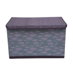 Bacati - Clouds In The City Mint//Gray Storage Toy Chest