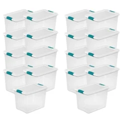 Sterilite 25 Quart Capacity Clear Storage Tote W/ Secure Latch Handles -IRIS Storage Deals Store GUEST ae112b3e 5a27 48dd 8bde 497e5172a90f