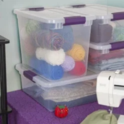 Sterilite 27 Quart ClearView Clear Plastic Stacking Storage Container -IRIS Storage Deals Store GUEST aec716db d287 498a a9fd bdf66e250436