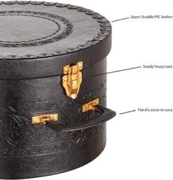 Creative Scents Round Hat Box Container With Gold Locking Lid And Sturdy Handle 11 Creative Scents Round Hat Box Container With Gold Locking Lid And Sturdy Handle -IRIS Storage Deals Store GUEST af402c9e 840c 4f0d bab2 6260fcd0addc
