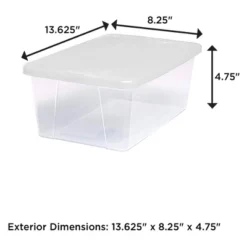 Homz 6 Quart Plastic Multipurpose Stackable Storage Container Bins With Secure Latching Lid For Home And Office Organization, Clear (10 Pack) -IRIS Storage Deals Store GUEST af5bdf9c 709f 450b 8beb 28d566167bb4