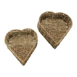 Household Essentials Set Of 2 Nesting Heart Baskets Seagrass -IRIS Storage Deals Store GUEST af7e280b c196 4d98 9a3d 9b3f6f3380c1