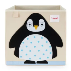 3 Sprouts Large 13 Inch Square Children's Foldable Fabric Storage Cube Organizer Box Soft Toy Bin Bundle With 1 Blue Cat And 1 Arctic Penguin Design -IRIS Storage Deals Store GUEST b0572ffa 79d4 41bc bbe9 d2027b9a0340