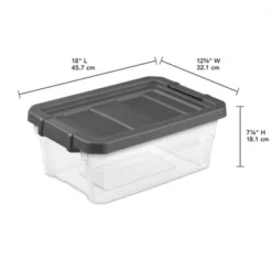 Sterilite 16 Qt Clear Plastic Stacking Storage Containers W/ Gray Lid -IRIS Storage Deals Store GUEST b06200d9 fd52 4318 a8e9 550cc7a8b800