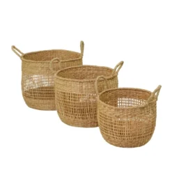 Set Of 3 Seagrass Storage Baskets Brown - Olivia & May 14 Set Of 3 Seagrass Storage Baskets Brown - Olivia & May -IRIS Storage Deals Store GUEST b0e64cfb 0bf7 4692 949c 05848620ced5