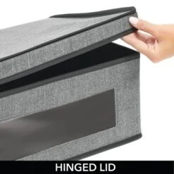 MDesign Soft Fabric Closet Storage Organizer Box -IRIS Storage Deals Store GUEST b10cbde8 b716 4b66 adca 9d68bb70c28f