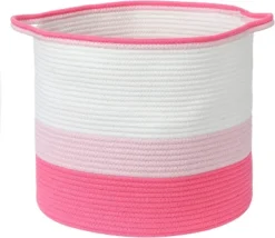 Midlee Pink Toys Cotton Rope Basket- 3 Tone- Nursery Dog Kids Baby Woven Storage Bin Organizer 6 Midlee Pink Toys Cotton Rope Basket- 3 Tone- Nursery Dog Kids Baby Woven Storage Bin Organizer -IRIS Storage Deals Store GUEST b10f8087 47c6 475e b772 536f641ecf7a