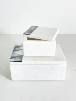 Grey Mother Of Pearl White Marble Decor Box - Anaya -IRIS Storage Deals Store GUEST b162914b 0b04 4af9 9800 f93a4712fdf3