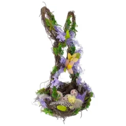 Northlight 14.5" Purple And Green Artificial Floral Bunny Shaped Basket -IRIS Storage Deals Store GUEST b2570898 5c67 4e9e 97dd 7060c4d17ecf
