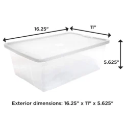 Homz 12-Quart Snaplock Clear Plastic Storage Tote Container Bin With Secure Lid And Handles For Home And Office Organization (8 Pack) -IRIS Storage Deals Store GUEST b2e84854 1692 489f a951 7a6a3adf436a