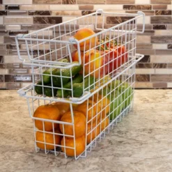 Set Of 2 Storage Bins - Basket Set For Toy, Kitchen, Bathroom, And Closet Storage - Small Shelf Organizers With Handles By Home-Complete (White) 12 Set Of 2 Storage Bins - Basket Set For Toy, Kitchen, Bathroom, And Closet Storage - Small Shelf Organizers With Handles By Home-Complete (White) -IRIS Storage Deals Store GUEST b2fc2ab4 30e6 41ea 8c8e 503f942580e0