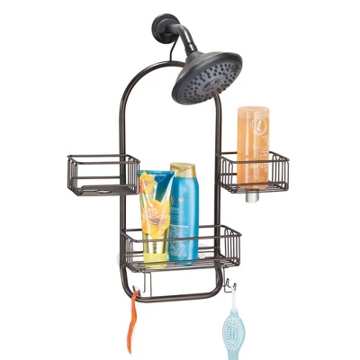 MDesign Metal Large Bath Tub & Shower Caddy, Hanging Storage Organizer 7 MDesign Metal Large Bath Tub & Shower Caddy, Hanging Storage Organizer - Image 7
