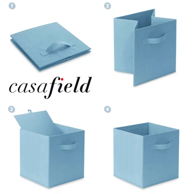 Casafield Set Of 12 Collapsible Fabric Storage Cube Bins - Foldable Cloth Baskets For Shelves And Cubby Organizers 5 Casafield Set Of 12 Collapsible Fabric Storage Cube Bins - Foldable Cloth Baskets For Shelves And Cubby Organizers - Image 5
