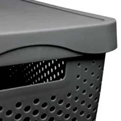 HANAMYA 11 Liter Stackable Lidded Storage Container Multipurpose Bins With Handles For Home And Office Organization, Gray (Set Of 6) 6 HANAMYA 11 Liter Stackable Lidded Storage Container Multipurpose Bins With Handles For Home And Office Organization, Gray (Set Of 6) -IRIS Storage Deals Store GUEST b499a425 0969 42ac aecc 4d883afdb170