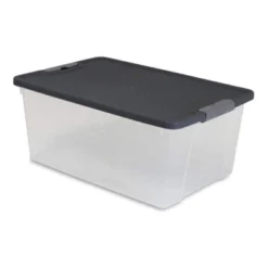 Homz 15-Quart Clear Plastic Stackable Storage Container Organizer Bin With Gray Snaplock Latching Lid For Home And Office Organization (8 Pack) 6 Homz 15-Quart Clear Plastic Stackable Storage Container Organizer Bin With Gray Snaplock Latching Lid For Home And Office Organization (8 Pack) -IRIS Storage Deals Store GUEST b6495808 2e64 4464 9f52 d2406285b1f6