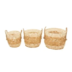 Set Of 3 Contemporary Sea Grass Storage Baskets Beige - Olivia & May -IRIS Storage Deals Store GUEST b71c63c4 9cc5 49bf 85f1 e687a95c21a7