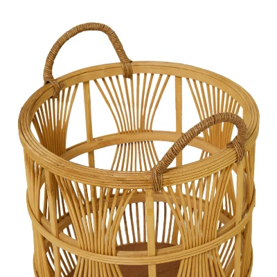 Set Of 3 Wood Baskets Brown - Olivia & May 3 Set Of 3 Wood Baskets Brown - Olivia & May - Image 3