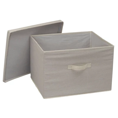Household Essentials Wide Storage Box With Lid Natural 3 Household Essentials Wide Storage Box With Lid Natural - Image 3