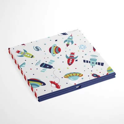 Bacati - Space Multicolor Boys Cotton Storage Box Large 2 Bacati - Space Multicolor Boys Cotton Storage Box Large - Image 2