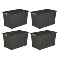 Sterilite Stackable 35 Gallon Storage Tote Box With Latching Container Lid For Home And Garage Space Saving Organization, Gray -IRIS Storage Deals Store GUEST bb216200 e8ca 43bb bd05 f9f182cce14c