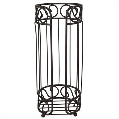 Home Basics Scroll Collection Bath Tissue Reserve Toilet Paper Roll Holder Stand, Bronze 2 Home Basics Scroll Collection Bath Tissue Reserve Toilet Paper Roll Holder Stand, Bronze - Image 2