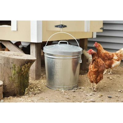 Behrens 6gal Embossed "Feed & Seed" Galvanized Steel Locking Lid Storage Can Silver 4 Behrens 6gal Embossed "Feed & Seed" Galvanized Steel Locking Lid Storage Can Silver - Image 4