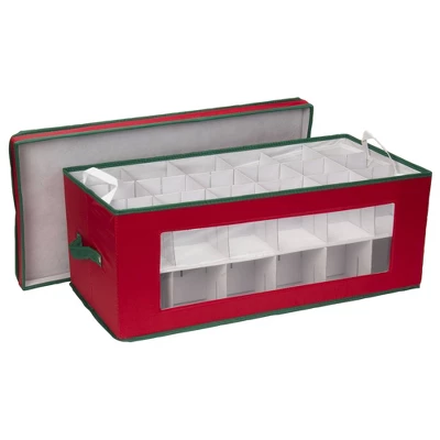 Household Essentials 36 Pocket Ornament Chest Red 8 Household Essentials 36 Pocket Ornament Chest Red - Image 8