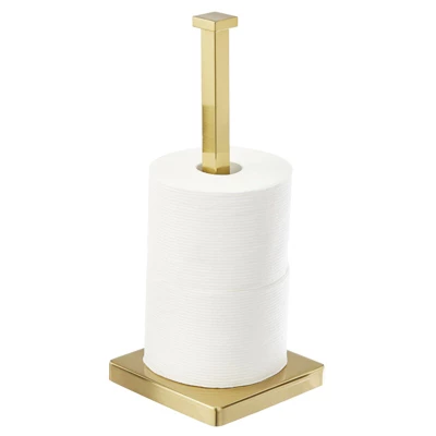 MDesign Modern Metal Free-Standing Toilet Paper Stand, Holds 3 Rolls 7 MDesign Modern Metal Free-Standing Toilet Paper Stand, Holds 3 Rolls - Image 7