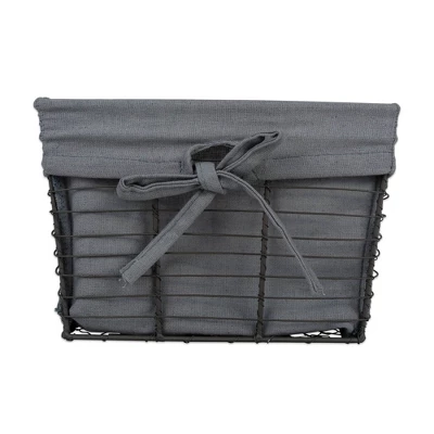 Design Imports Set Of 5 Vintage Gray Wire Liner Baskets Gray 1 Design Imports Set Of 5 Vintage Gray Wire Liner Baskets Gray