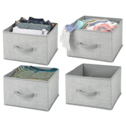 MDesign Soft Fabric Closet Storage Organizer Cube Bin, 4 Pack -IRIS Storage Deals Store GUEST bc0726df 6559 4e50 9076 208c7979cd79