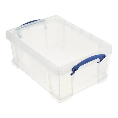 Really Useful Box Stackable 9 Liter Plastic Storage Container Bin With Snap Lid And Built-In Clip Lock Handles For Home & Office Organization (2 Pack) 1 Really Useful Box Stackable 9 Liter Plastic Storage Container Bin With Snap Lid And Built-In Clip Lock Handles For Home & Office Organization (2 Pack)