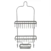 Home Basics Heavy Weight Satin Nickel Shower Caddy