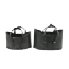 Set Of 2 Leather Storage Baskets Dark Brown - Olivia & May