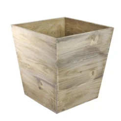 Allstate Floral 13.75" Country Rustic Natural Wood Storage Bin Container