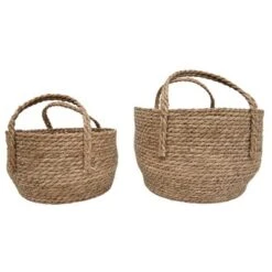 Set Of 2 Natural Woven Natural Seagrass Basket - Foreside Home & Garden 9 Set Of 2 Natural Woven Natural Seagrass Basket - Foreside Home & Garden -IRIS Storage Deals Store GUEST be1cd2ad f0e6 4a82 a7b0 f37277fbfec2