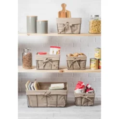 Design Imports Set Of 5 Vintage Gray Wire Liner Baskets Taupe -IRIS Storage Deals Store GUEST bf6c2200 a660 4007 bbe0 f4c8d5a612a5