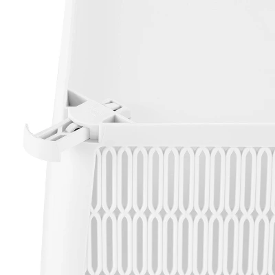 Simplify 2pk Large Slide And Stack Storage Shallow Totes White 6 Simplify 2pk Large Slide And Stack Storage Shallow Totes White - Image 6