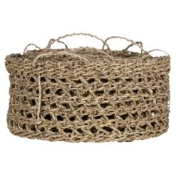 Natural Seagrass 3 Tiered Hanging Basket - Foreside Home & Garden
