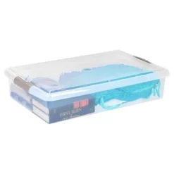 IRIS 40qt Underbed Plastic Storage Container With Lid And Durable Buckles Clear -IRIS Storage Deals Store GUEST c10940ae 04fa 415a a763 ba3e5ad6f509