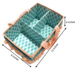 Bacati - Paisley Aqua/Coral Storage Caddy -IRIS Storage Deals Store GUEST c11fc332 f613 4a0d b6d4 af5bbdd9b1e5