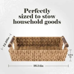 American Atelier Water Hyacinth Wicker Basket With Carry Handles, Rectangular Woven Storage Baskets, Laundry Storage Or Pantry Bin 13 American Atelier Water Hyacinth Wicker Basket With Carry Handles, Rectangular Woven Storage Baskets, Laundry Storage Or Pantry Bin -IRIS Storage Deals Store GUEST c1b09a46 3653 4e40 995a c24e59a73e48