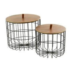 Set Of 2 Metal Storage Baskets Brown - Olivia & May -IRIS Storage Deals Store GUEST c20dd593 9ce7 4474 9d50 1439c9242a08