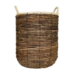 Set Of 2 Wrapped Rim Baskets Banana Leaf, Corn Husk & Metal - Foreside Home & Garden -IRIS Storage Deals Store GUEST c2d37b9e c49f 4586 a0ff b4ee6a2ce4e3