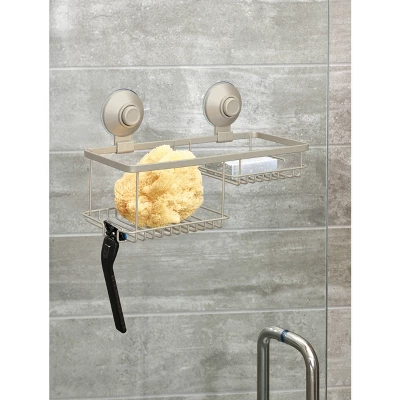 Everett Push Lock Suction Combo Basket Satin - IDESIGN 2 Everett Push Lock Suction Combo Basket Satin - IDESIGN - Image 2