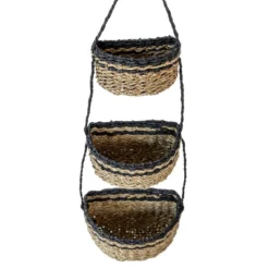 3-Tiered Hanging Basket Black Seagrass & Rope By Foreside Home & Garden -IRIS Storage Deals Store GUEST c2f505b8 0ad5 4096 b024 eb3dd55d5e19