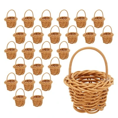 Juvale 24 Pack Rattan Tiny Baskets With Handles For Birthday Easter Decor Party Favors Or Baby Shower, 2.7 In 6 Juvale 24 Pack Rattan Tiny Baskets With Handles For Birthday Easter Decor Party Favors Or Baby Shower, 2.7 In - Image 6